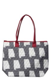 Small Quilted Tote Bag-ALM1515/BUR